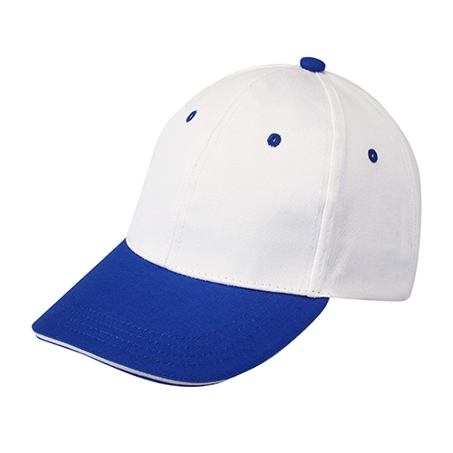 拼色棒球帽蓝白色