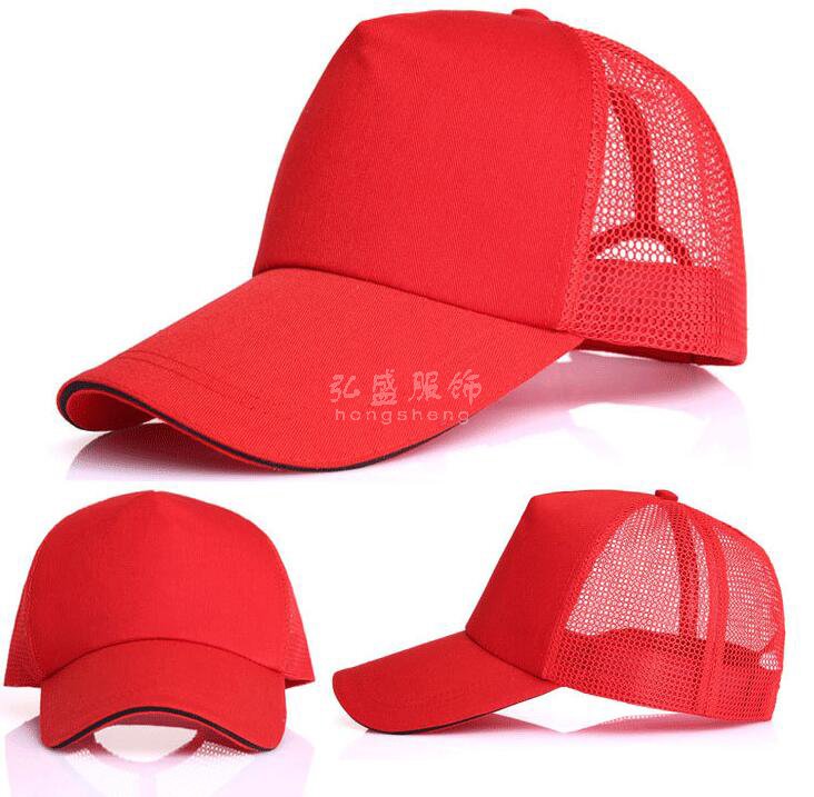 棒球网帽红色2